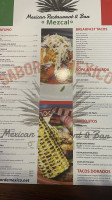 Fiesta Mexicana menu