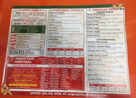 The Original Chicago’s Pizza menu