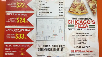 The Original Chicago’s Pizza menu