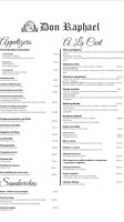 Don Raphael Cuisine menu