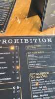 Prohibition menu