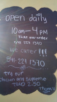 Anytime Tacos menu