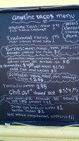 Anytime Tacos menu