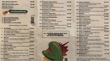 D Patron Mexican menu