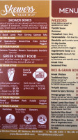 Skewers2go menu