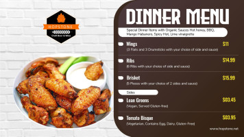 Hopstone menu
