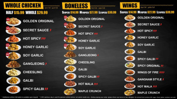 Bb.q Chicken menu