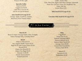 Two If By Sea menu