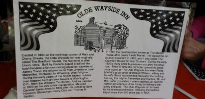 Olde Wayside Inn menu