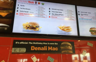Mcdonald's menu
