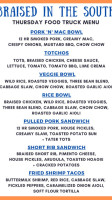 Braised In The South menu