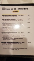 Sushi Go 55 menu