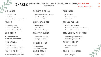 Heart City Health Cafe menu