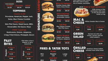 Nick Filet Wayne menu
