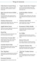 Brown Dog Deli menu