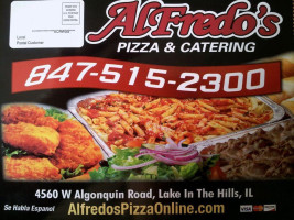 Alfredo's Pizza Pasta menu