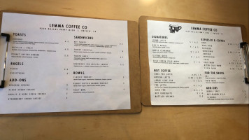 Lemma Coffee Co menu