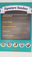 Lolley's Ice Cream menu