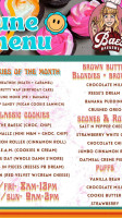 Bae's Baekery menu