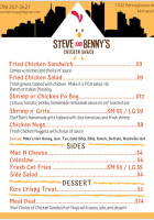 Steve And Benny's Chicken Shack menu