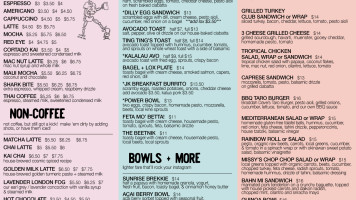 Java Kai Coffee Roasters menu