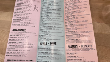 Java Kai Coffee Roasters menu