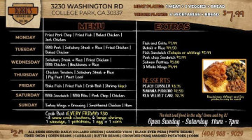 Debbie's Convenience Store Soul Food menu
