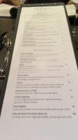 Verses Restaurant menu