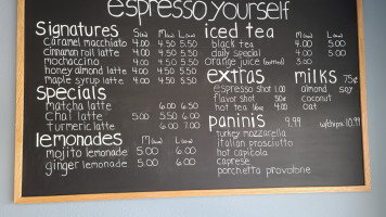 Montana's menu