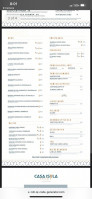 Casa Isola Osteria menu