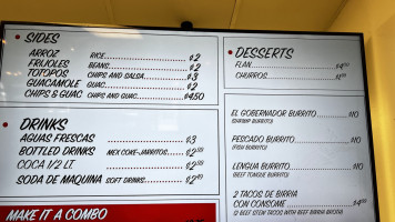 Santo Taco menu