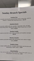 Earth To Us menu
