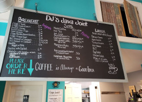 D.j. 's Rajun Cajun Java Joint menu