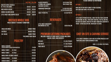 Little Nick's Bbq menu