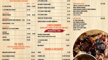 Little Nick's Bbq menu