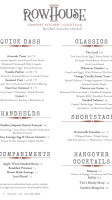 Rowhouse Restaurant Bar menu