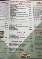 Vietnam Bistro menu
