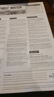 First Watch menu