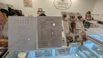 Whipped Bakery Cafe menu
