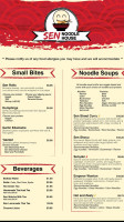 Sen Noodle House menu