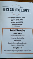 Biscuitology menu