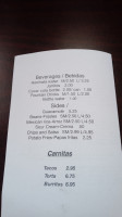 Fuego Taco menu