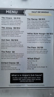 Hogan's Hoagie Stop menu