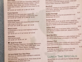 Di Carlo's Pizza Pasta menu