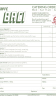 Caffè Baci menu