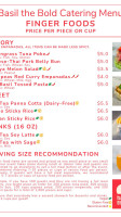 Basil The Bold menu