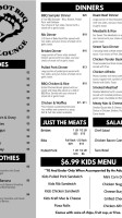 Bigfoot Bbq menu