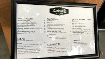 Rootstock Wine Los Gatos menu