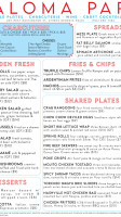 Paloma Park menu