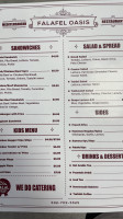 Falafel Oasis menu